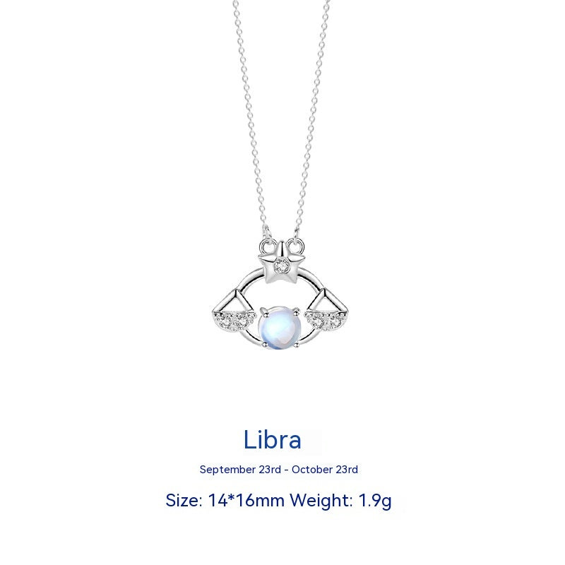 Collier en argent Sterling 925 avec douze constellations pour femmes, Design d'intérêt particulier, luxe léger