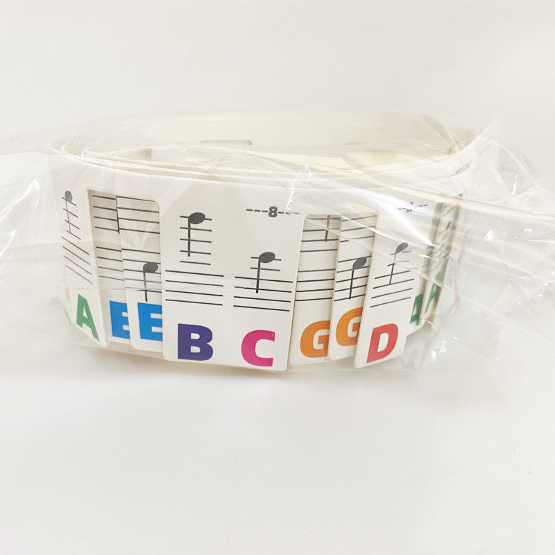 Autocollants pour clavier de barre de notes de piano, carte blanche à 88 touches