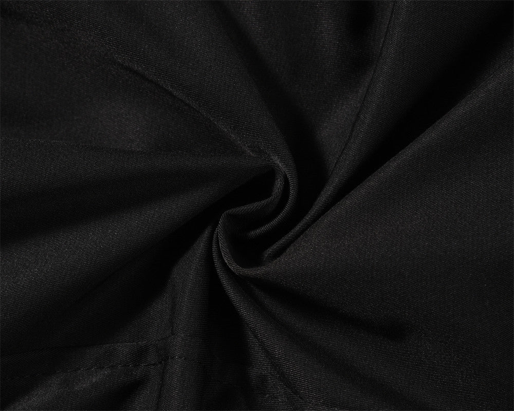 Men's Solid Color Loose Elastic-waist Straight-leg Pants