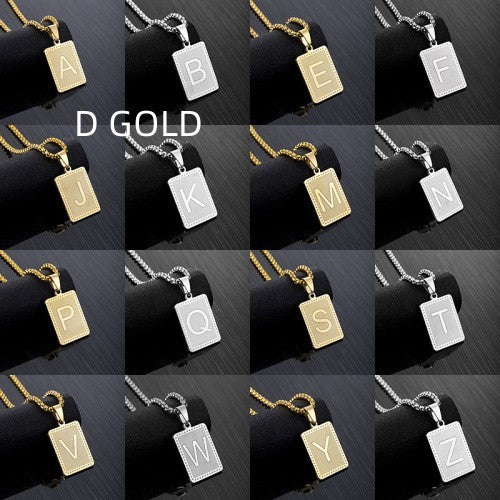Women's Letter Fashion Stainless Steel Pendant Necklace