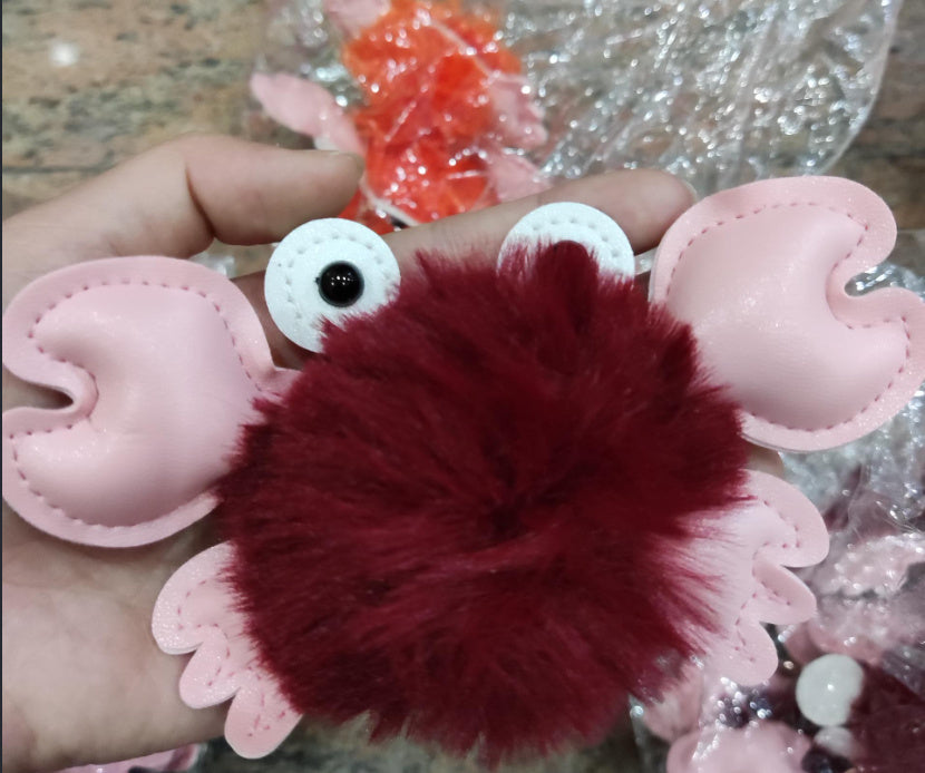 Pendentif porte-clés crabe mignon de dessin animé