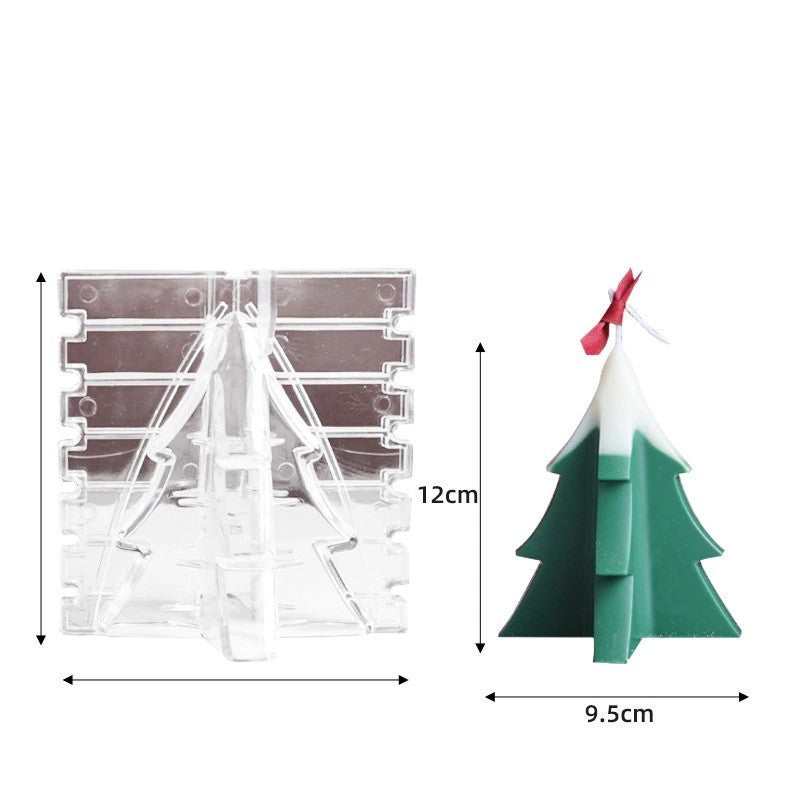 Moules en Silicone pour arbre de noël, pour bricolage, décoration d'ambiance créative, bougies parfumées faites à la main