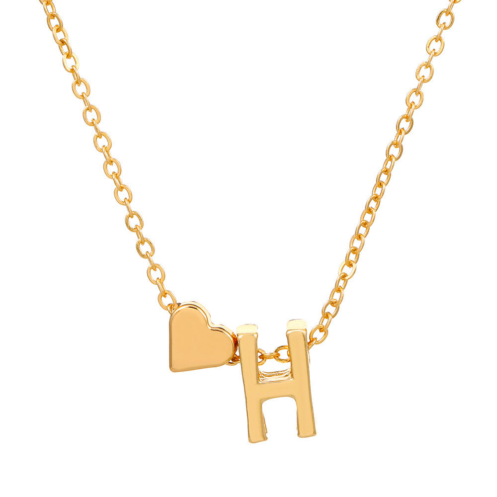 European And American Fashion Love 26 English Letter Simplicity Necklace