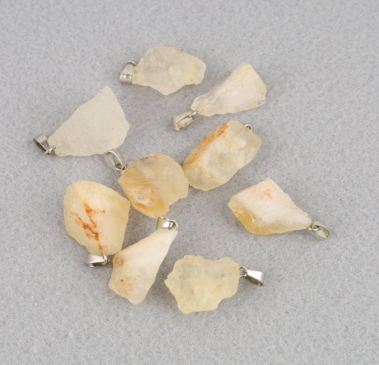 Colgante de piedra de cristal de color natural del arco iris