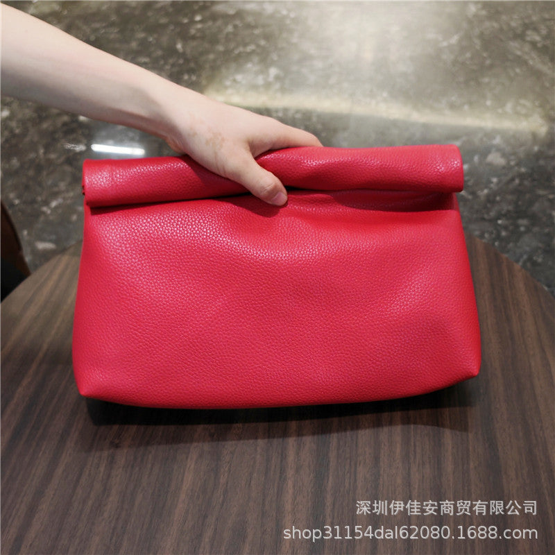 Sac à main simple en cuir de grande capacité