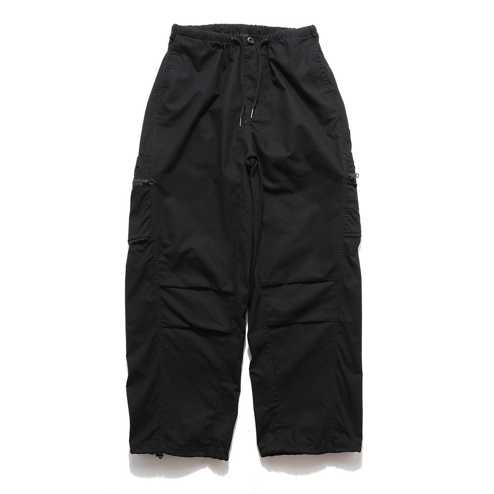Japanese Style Workwear Pants Men's Sports Drawstring