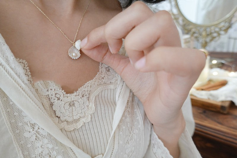 Zircon Shell Adjustable Element Necklace
