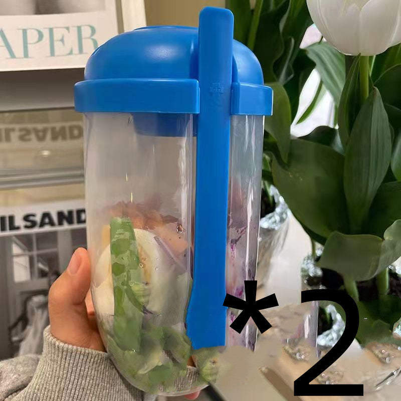 La tasse à salade de style Ins avec fourchette et couvercle est portable