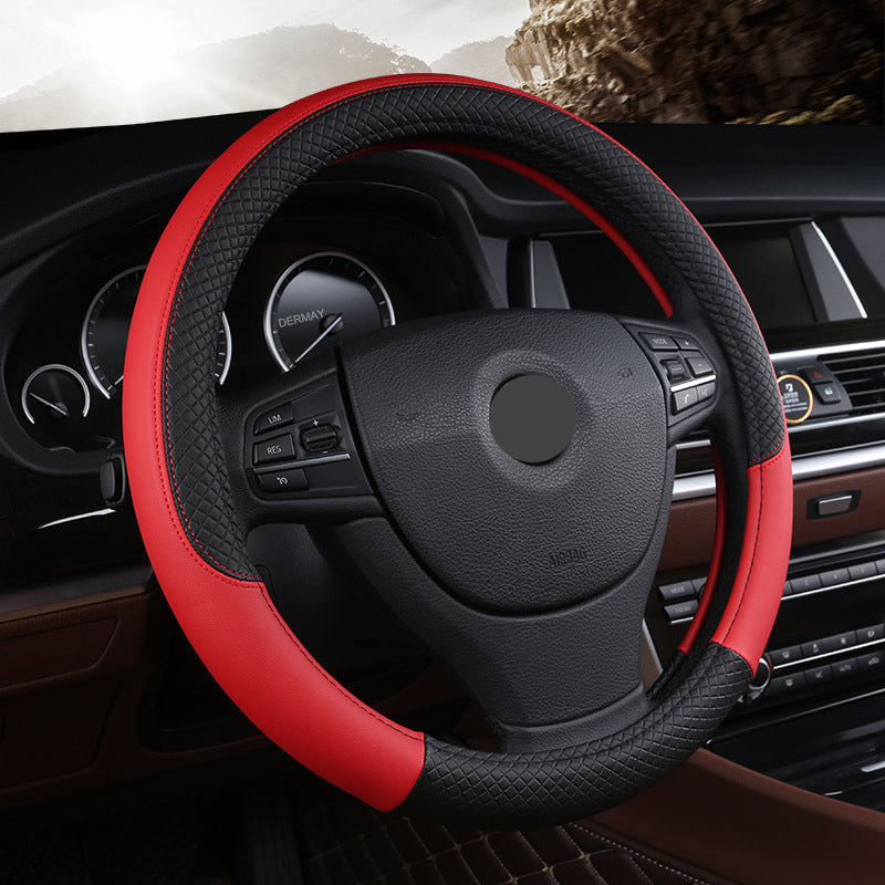 Couvre-volant de voiture universel en cuir
