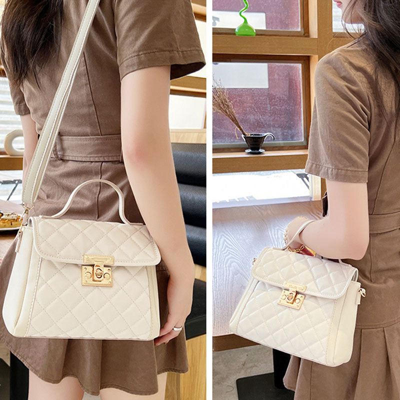 Sac à bandoulière en losange pour femmes, sac à main tendance en PU