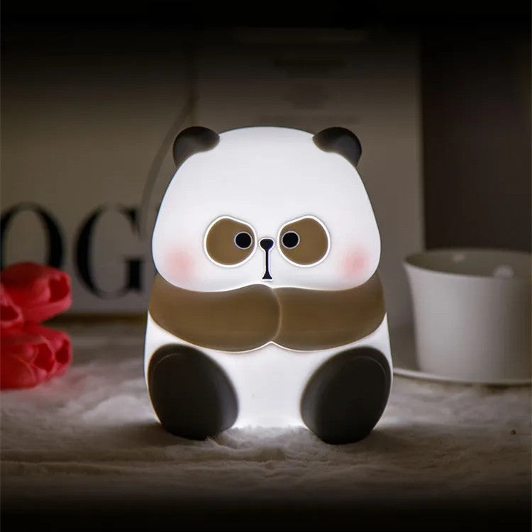 Lampe créative en forme de Panda en Silicone, veilleuse de décoration pour la maison