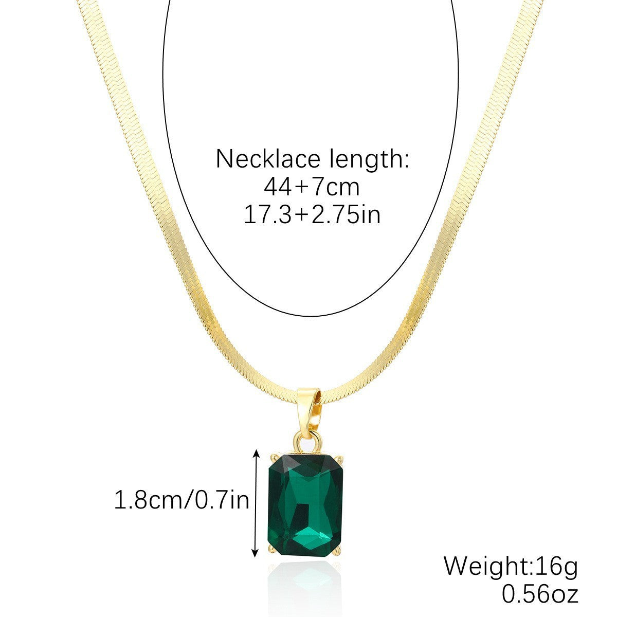 Chaîne de clavicule pendentif gemme de haute qualité européenne et américaine
