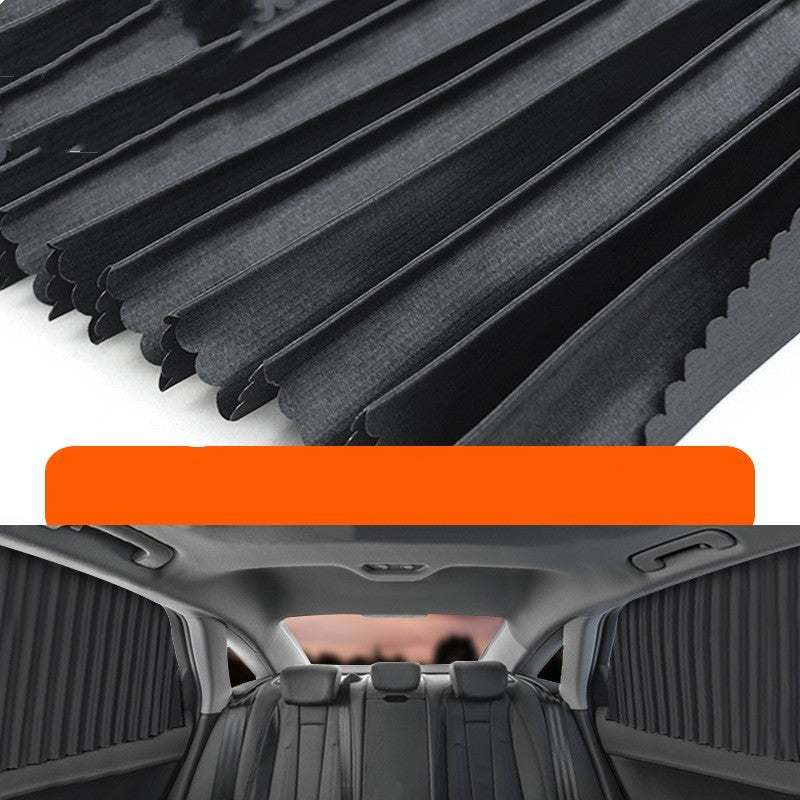 Cortina solar retráctil automática con aislamiento térmico y protector solar