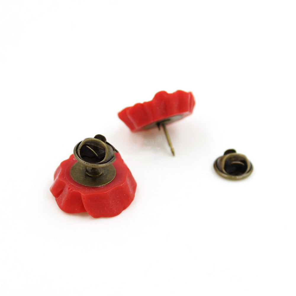 Broche commémorative anti-guerre en résine, fleur de pavot