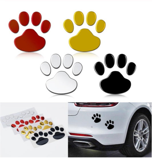 Puppy footprints, hood stickers