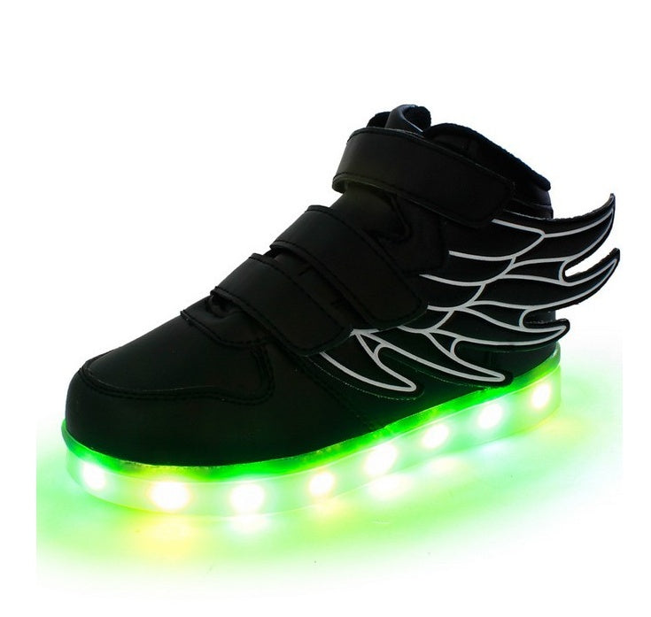 Chaussures pour enfants chaussures lumineuses LED ailes pour enfants chaussures lumineuses usb charge chaussures lumineuses colorées chaussures lumineuses décontractées 