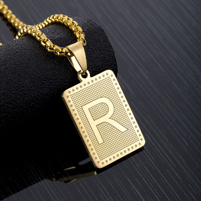 Women's Letter Fashion Stainless Steel Pendant Necklace