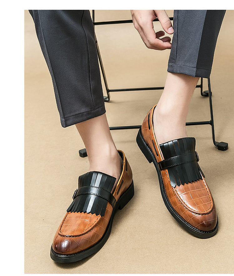 Zapatos casuales de cuero de estilo británico para hombres