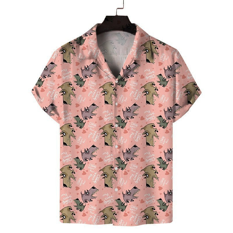 Men's Hawaii Beach 3D Printed Short Sleeve