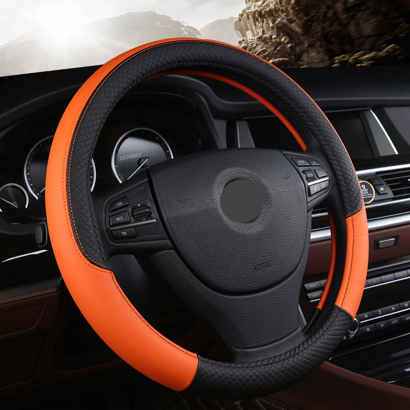 Couvre-volant de voiture universel en cuir