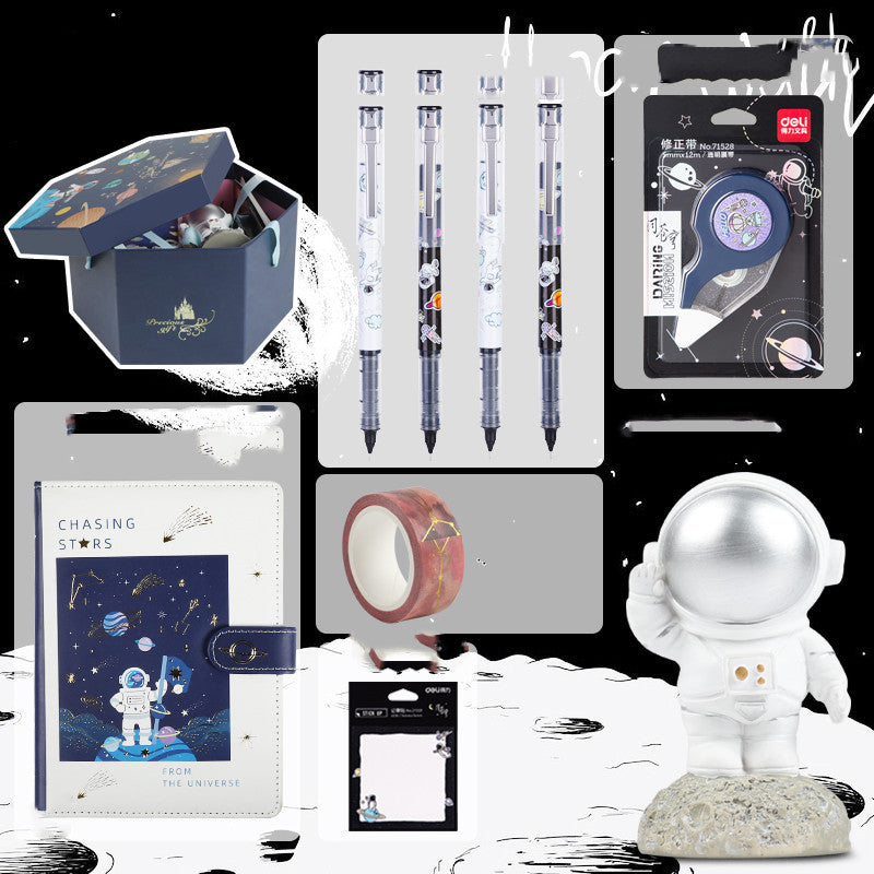 Ensemble de papeterie d'exploration de l'univers et de la galaxie, coffret cadeau d'anniversaire, carnet d'astronaute, livre à main créatif