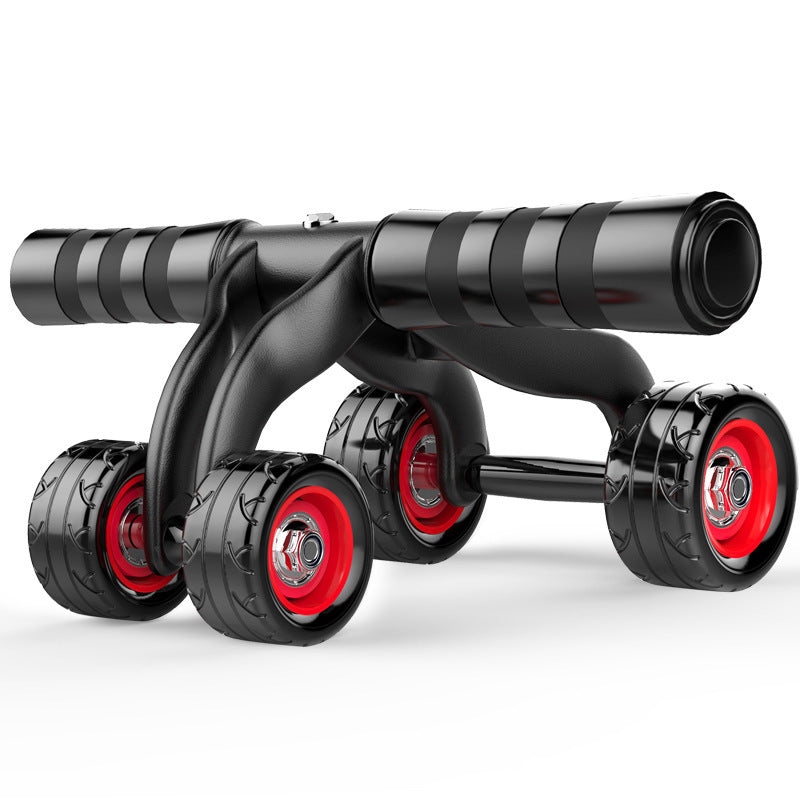 Équipement de fitness pour exercices musculaires abdominaux à quatre roues