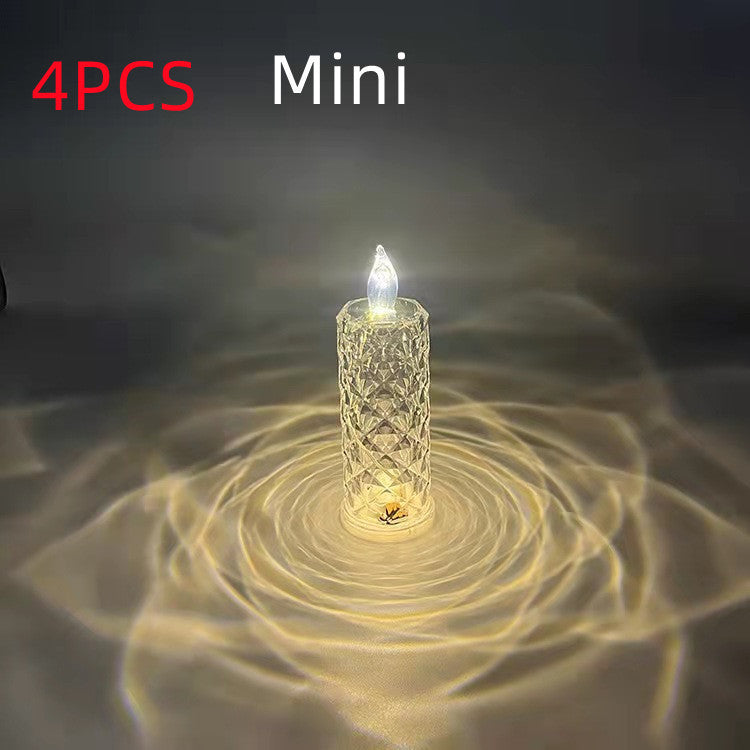 Lámparas de mesa LED románticas con diamantes rosas para dormitorio, sala de estar, fiesta, cena, decoración, luces creativas