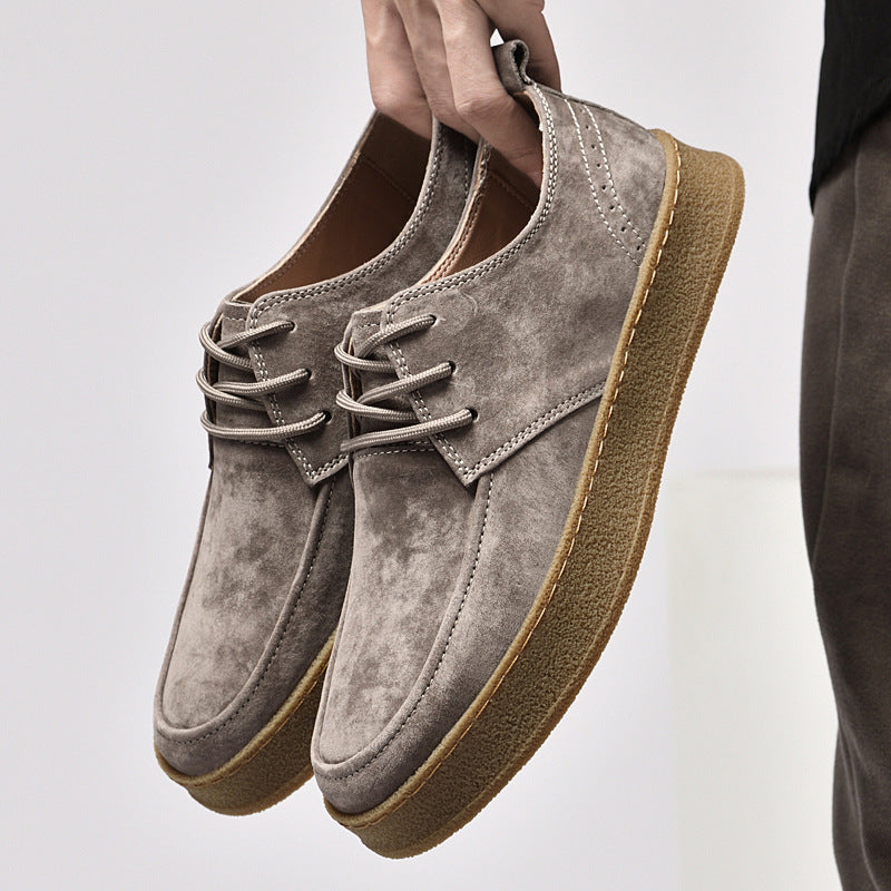 Chaussures plates décontractées et intelligentes pour hommes, à lacets en cuir mat, nouvelle collection printemps
