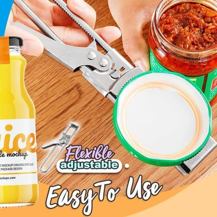 Abridor maestro multifuncional ajustable de acero inoxidable, abridor de latas, abridor de botellas, tapa, pinza, abridor de botellas manual, herramientas de cocina