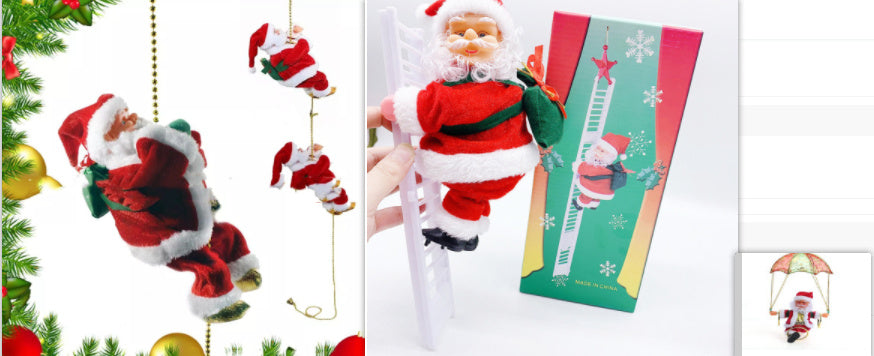 Escalera eléctrica de Papá Noel de plástico