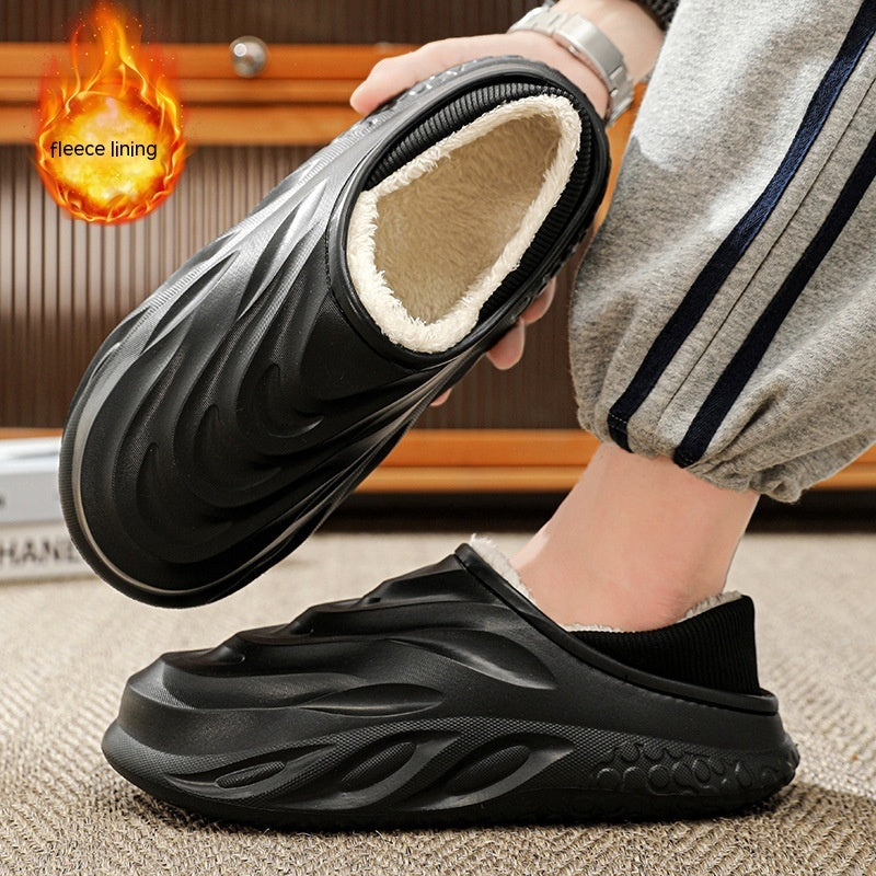 Pantoufles en coton pour hommes hiver