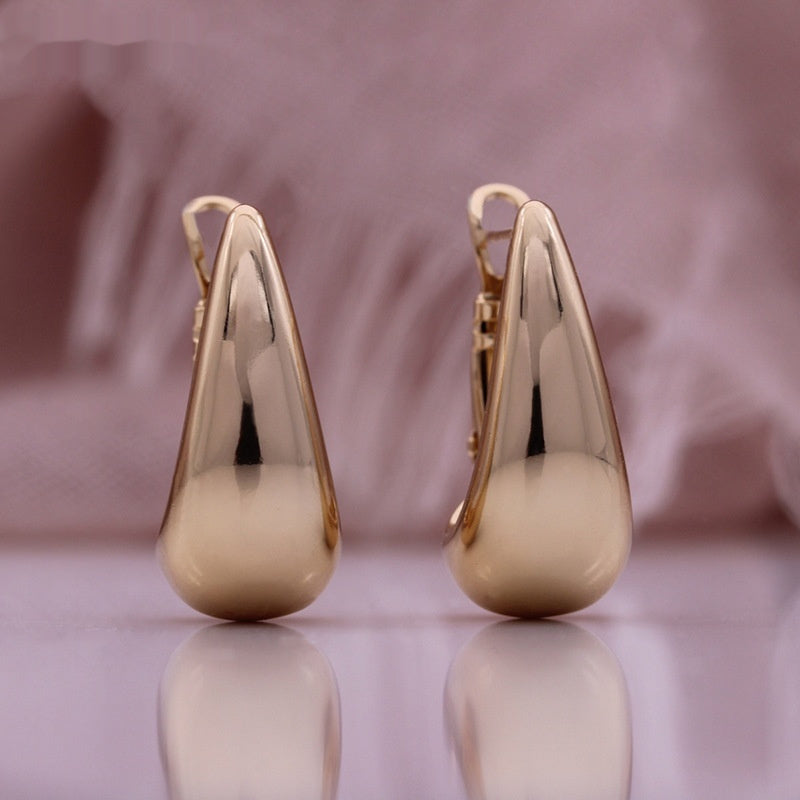 Glossy 585 Rose Gold Boutique Women's Earrings