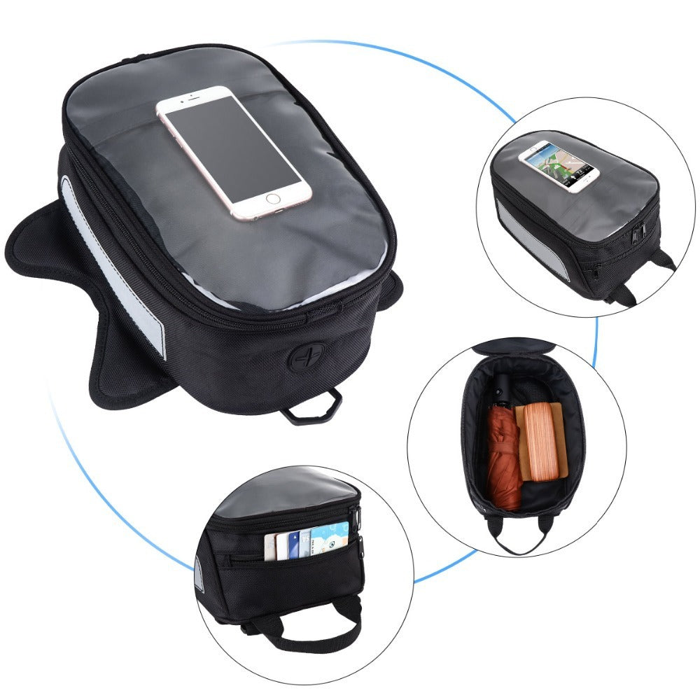 Bolsa magnética impermeable para depósito de combustible de motocicleta