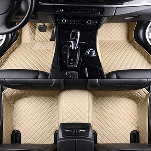 Alfombrilla de cuero para coche completamente rodeada, protección para todo tipo de clima