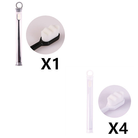 Brosse à dents Ultra-fine, poils Super doux, nettoyage en profondeur, Portable, outils de soins bucco-dentaires, nettoyage buccal, voyage