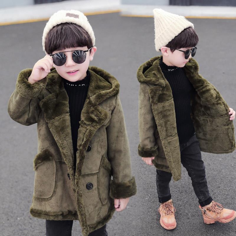Trench-coat rembourré en daim pour garçons