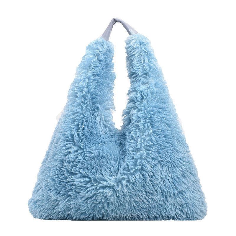 Sacs à main en peluche pour femmes, sac à bandoulière de grande capacité, mignon mode de luxe de styliste, fourre-tout tendance, nouvelle collection automne et hiver