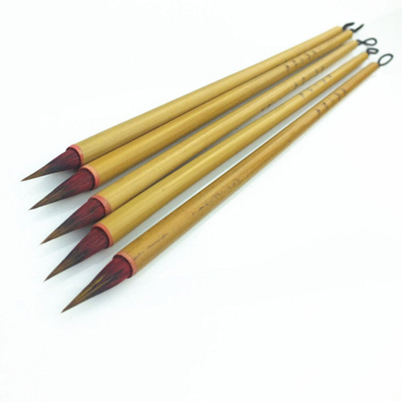 Pinceau d'écriture, petit stylo à crochet, cheveux rouges