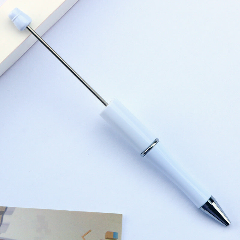 Stylo à bille créatif en plastique avec perles