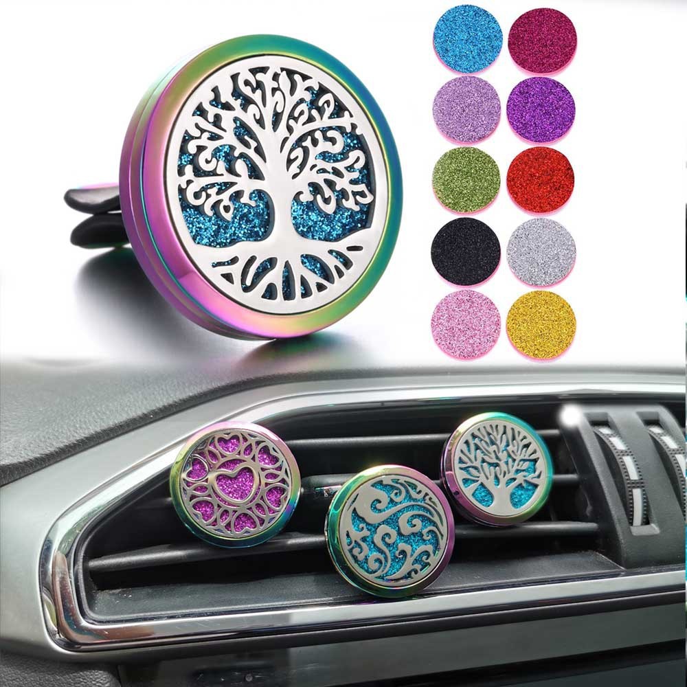Almohadilla difusora de aroma con clip de ventilación de coche de color