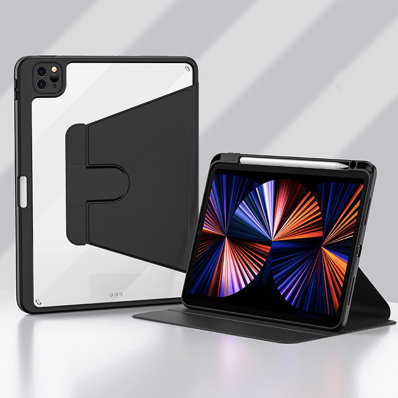 Étui pivotant pour tablette avec couvercle pour porte-stylos
