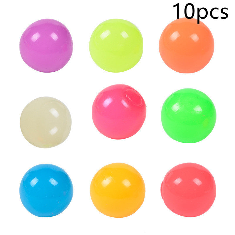Bolas adhesivas luminosas, juguetes pegajosos para pared, juegos de fiesta en casa que brillan en la oscuridad, juguetes novedosos, juguete para apretar de descompresión