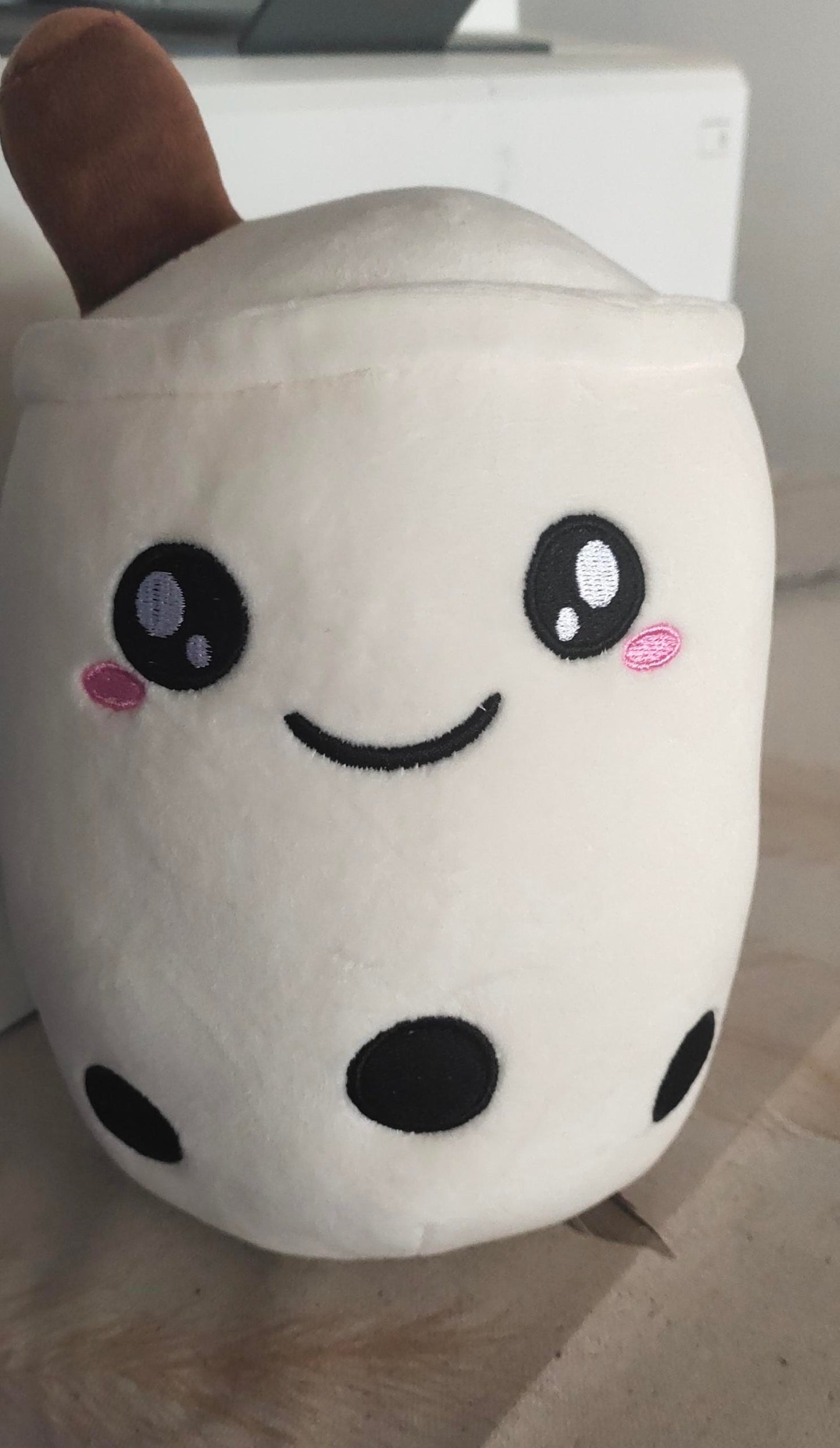 Peluche de boisson aux fruits, mignonne, douce, fraise, lait, thé, tasse de thé Boba, jouet bulle de thé, oreiller, coussin, cadeau pour enfants