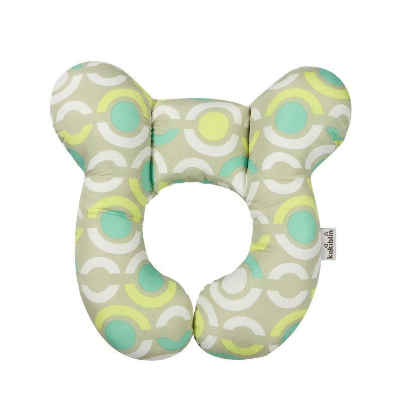 Oreiller en forme de U pour bébé, motif de dessin animé mignon, protection du cou pour siège de voiture de voyage