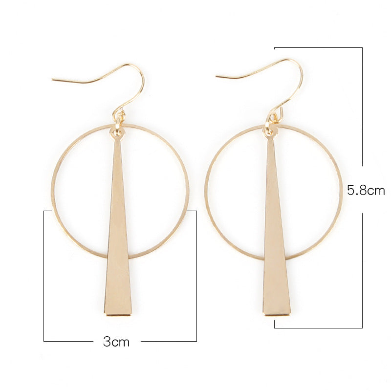 Boucles d'oreilles rondes à géométrie créative, longues boucles d'oreilles assorties avec tout, à la mode