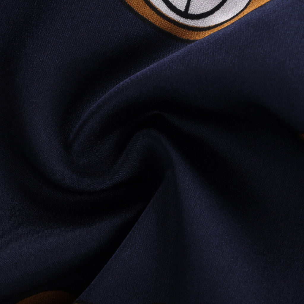 Conjunto de pijama de manga larga con osito de seda helada para niños y niñas