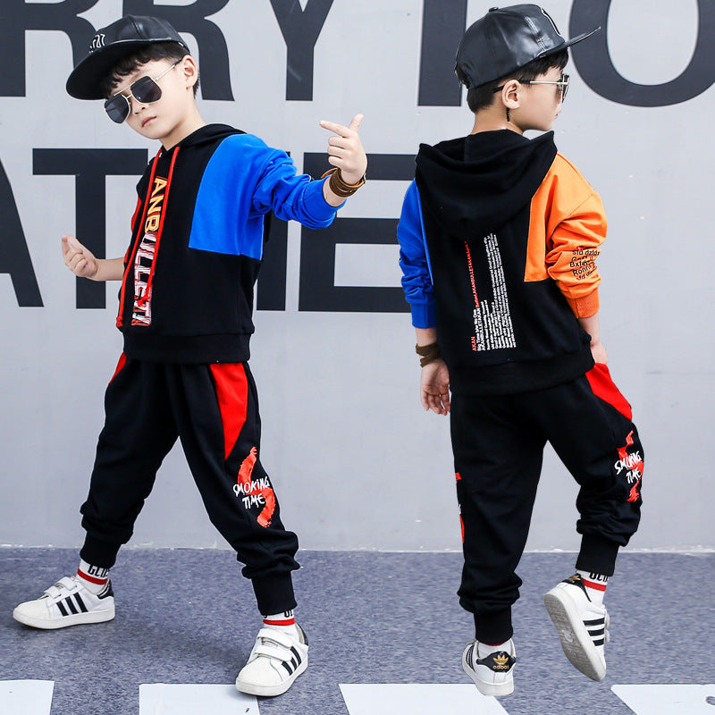 Costume de printemps pour garçons, vêtements pour enfants coréens, costume de sport deux pièces à manches longues, vêtements tendance, nouvelle collection 