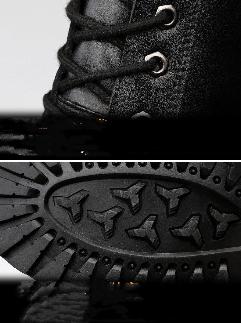 Zapatos de trabajo cálidos con suela hundida para hombre