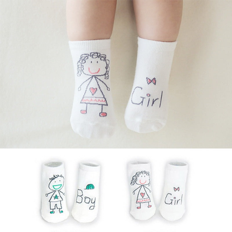 Nouveauté chaussettes nouveau-né dessin animé coton bébé chaussettes antidérapantes bébé coton chaussettes 