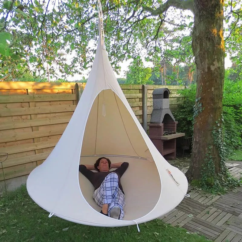 Platillo volador, hamaca de nailon portátil ligera para mochilero, Camping, elementos esenciales para acampar